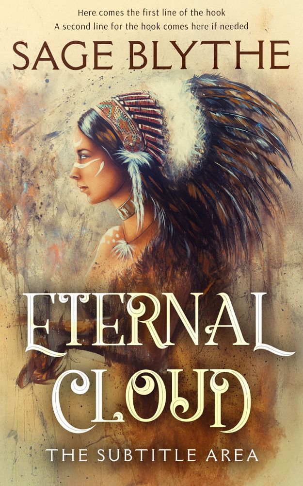 Front view of Indian Khaki #35242 - Premade Western Book Cover | BookCoverZone