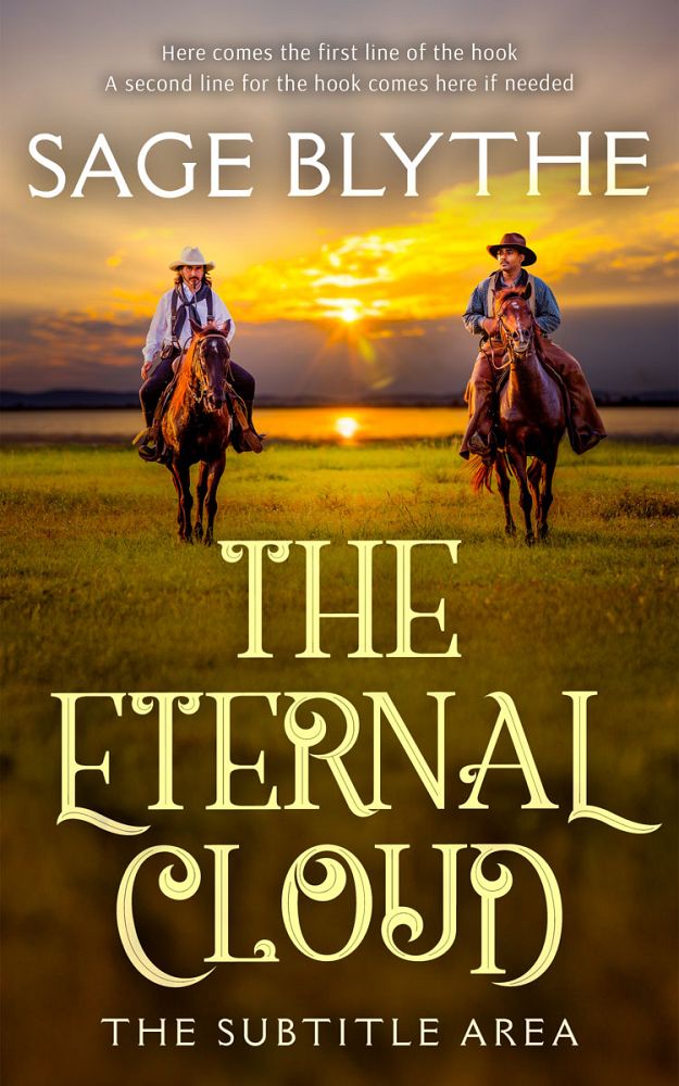 Front view of Bronze Olive #35244 - Premade Western Book Cover | BookCoverZone