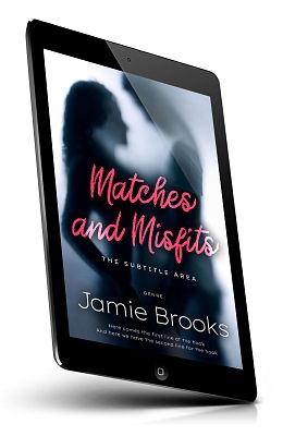 book cover on a tablet view