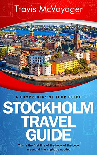 3D mockup of Red Damask #0089 - Premade Travel Book Cover | BookCoverZone