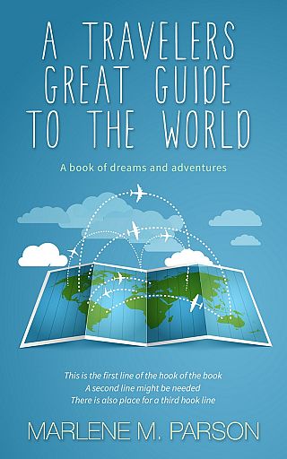 3D mockup of Steel Blue #0104 - Premade Travel Book Cover | BookCoverZone