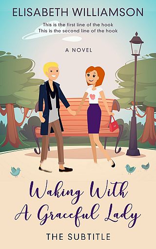 3D mockup of Satin Linen #0654 - Premade Chick Lit Book Cover | BookCoverZone