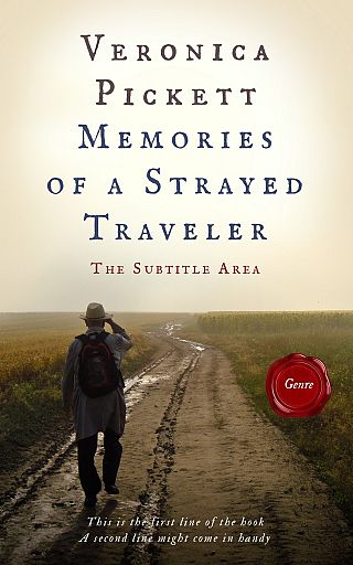 3D mockup of Ecru White #1089 - Premade Travel Book Cover | BookCoverZone