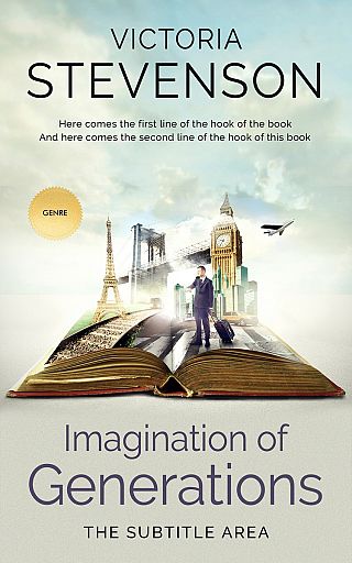 3D mockup of Periglacial Blue #1908 - Premade Travel Book Cover | BookCoverZone