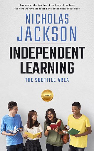3D mockup of Bright Gray #2627 - Premade Education Book Cover | BookCoverZone