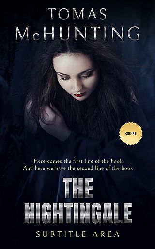 3D mockup of Ebony #2958 - Premade Mystery & Thriller & Suspense Book Cover | BookCoverZone