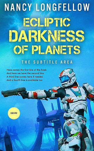 3D mockup of Curious Blue #3582 - Premade Science Fiction Book Cover | BookCoverZone