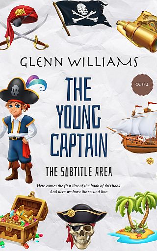 3D mockup of Bon Jour #3692 - Premade Children Book Cover | BookCoverZone
