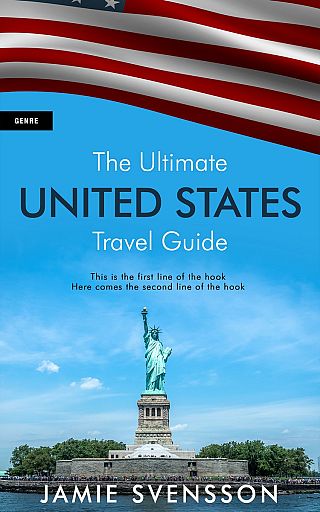 3D mockup of Havelock Blue #5398 - Premade Travel Book Cover | BookCoverZone