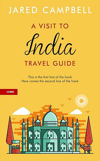 3D mockup of Cream Can #5443 - Premade Travel Book Cover | BookCoverZone
