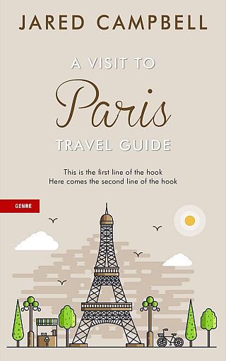 3D mockup of Pearl Bush #5459 - Premade Travel Book Cover | BookCoverZone