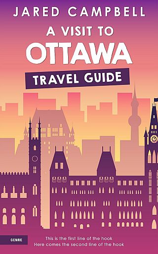 3D mockup of Contessa #5478 - Premade Travel Book Cover | BookCoverZone