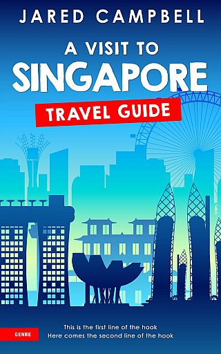 3D mockup of Black #5482 - Premade Travel Book Cover | BookCoverZone