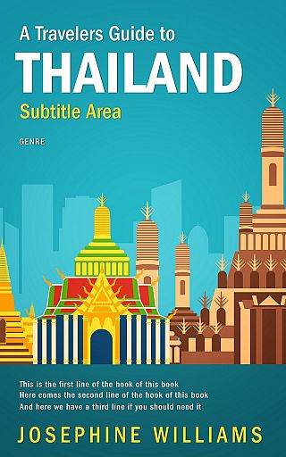 3D mockup of Eastern Blue #5488 - Premade Travel Book Cover | BookCoverZone