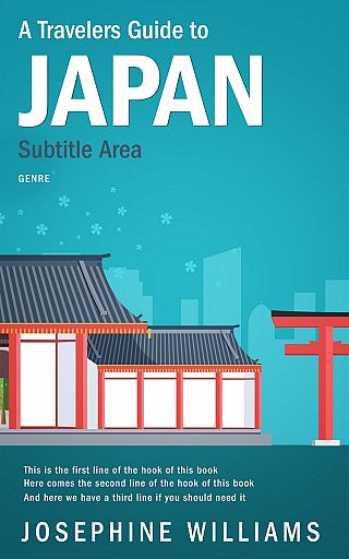 3D mockup of Eastern Blue #5489 - Premade Travel Book Cover | BookCoverZone