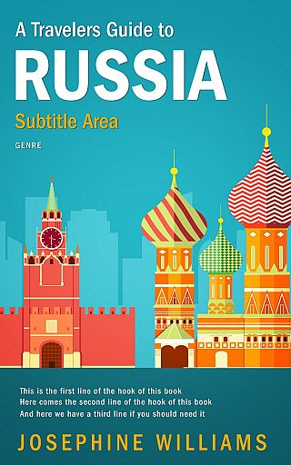 3D mockup of Eastern Blue #5491 - Premade Travel Book Cover | BookCoverZone