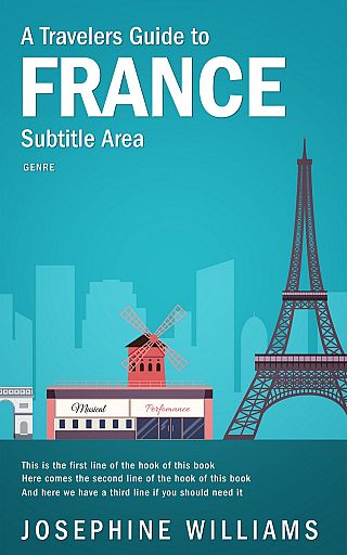 3D mockup of Eastern Blue #5497 - Premade Travel Book Cover | BookCoverZone