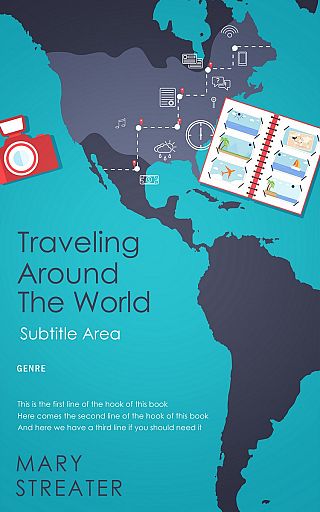 3D mockup of Java #5500 - Premade Travel Book Cover | BookCoverZone