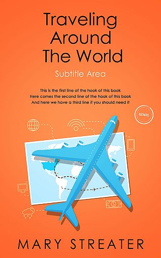 3D mockup of Crusta #5501 - Premade Travel Book Cover | BookCoverZone