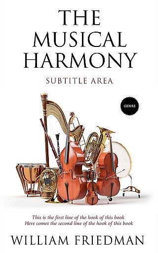 3D mockup of Wafer #5538 - Premade Music Book Cover | BookCoverZone