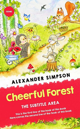 3D mockup of Red Ribbon #5764 - Premade Children Book Cover | BookCoverZone