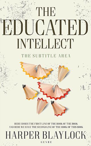 3D mockup of Ecru White #6796 - Premade Education Book Cover | BookCoverZone