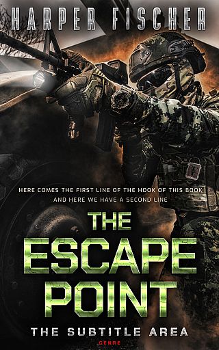 3D mockup of Cod Gray #7101 - Premade Action & Adventure Book Cover | BookCoverZone
