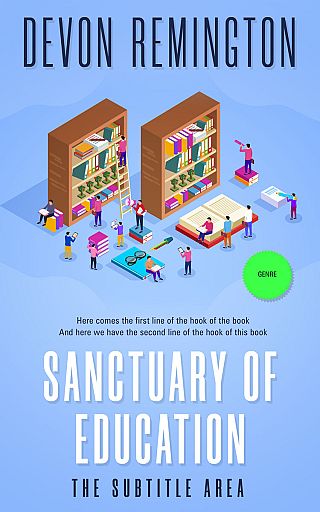 3D mockup of Malibu #7580 - Premade Education Book Cover | BookCoverZone