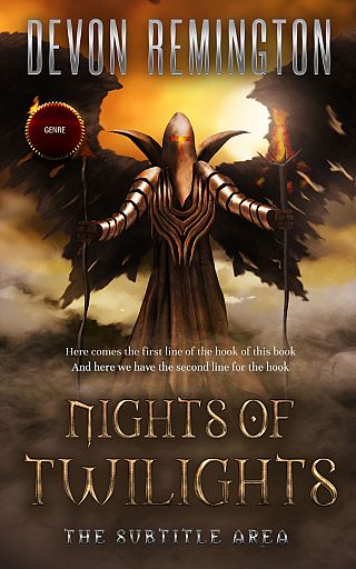 3D mockup of Black Marlin #7642 - Premade Fantasy Book Cover | BookCoverZone