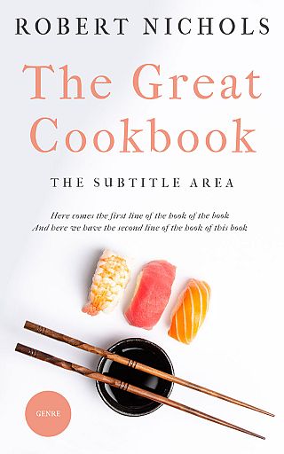 3D mockup of Soft Peach #10428 - Premade Cookbooks & Food & Wine Book Cover | BookCoverZone