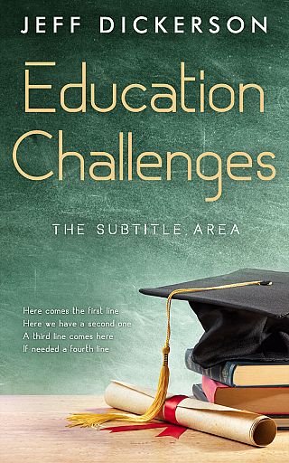 3D mockup of Como #11209 - Premade Education Book Cover | BookCoverZone