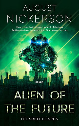3D mockup of Bottle Green #12373 - Premade Science Fiction Book Cover | BookCoverZone