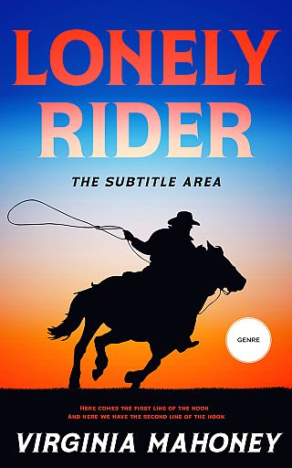 3D mockup of Tonys Pink #12902 - Premade Western Book Cover | BookCoverZone
