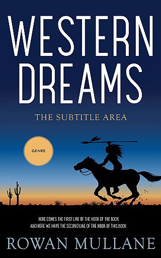 3D mockup of Blue Zodiac #13277 - Premade Western Book Cover | BookCoverZone