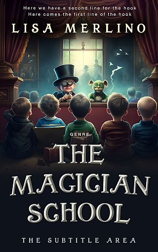 3D mockup of Shark #13989 - Premade Children Book Cover | BookCoverZone