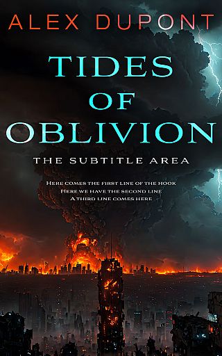 3D mockup of Thunder #14679 - Premade Apocalyptica Book Cover | BookCoverZone