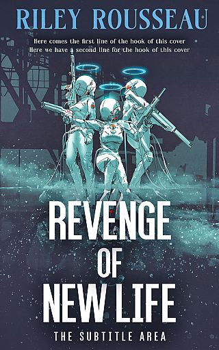 3D mockup of Bright Gray #15438 - Premade Science Fiction Book Cover | BookCoverZone