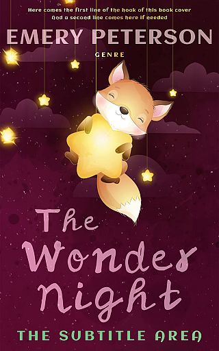 3D mockup of Maroon Oak #15743 - Premade Children Book Cover | BookCoverZone