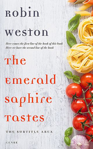 3D mockup of Bon Jour #22461 - Premade Cookbooks & Food & Wine Book Cover | BookCoverZone