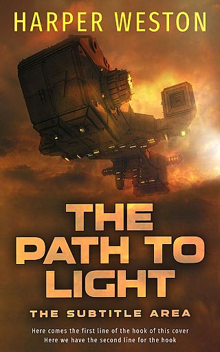 3D mockup of Metallic Bronze #23017 - Premade Science Fiction Book Cover | BookCoverZone