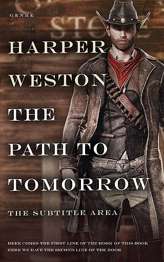 3D mockup of English Walnut #23213 - Premade Western Book Cover | BookCoverZone