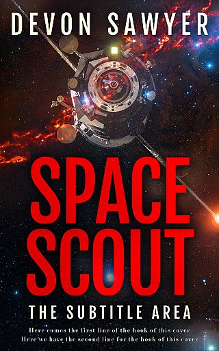 3D mockup of Cinnabar #32692 - Premade Science Fiction Book Cover | BookCoverZone