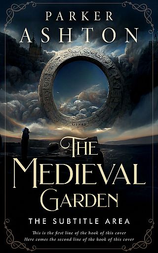 3D mockup of Black #32793 - Premade Fantasy Book Cover | BookCoverZone