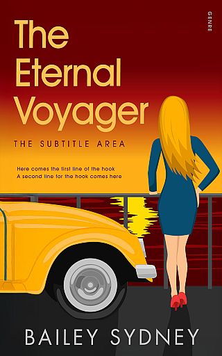 3D mockup of Fuel Yellow #33553 - Premade Abstract Book Cover | BookCoverZone