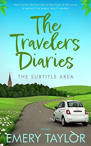 3D mockup of Aquamarine Blue #335744 - Premade Travel Book Cover | BookCoverZone