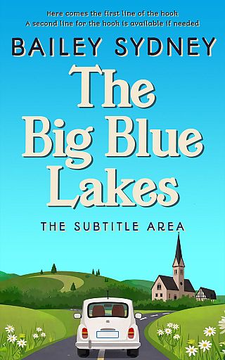 3D mockup of Picton Blue #335745 - Premade Travel Book Cover | BookCoverZone