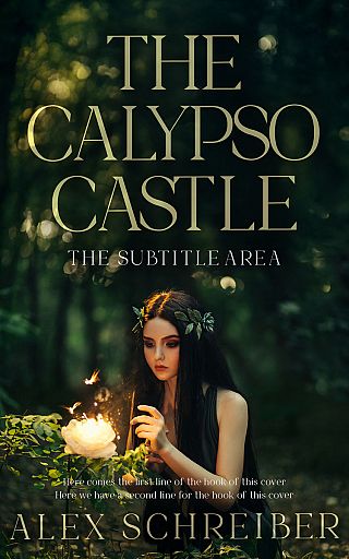3D mockup of Hunter Green #34300 - Premade Fantasy Book Cover | BookCoverZone