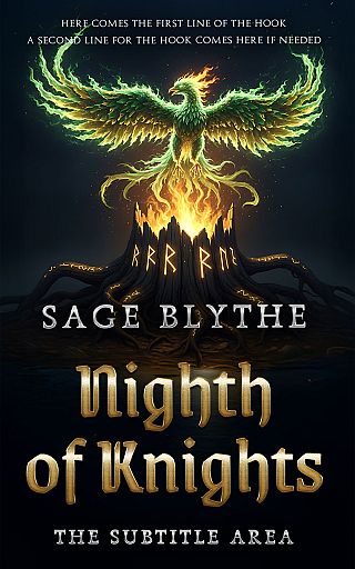 3D mockup of Black #35315 - Premade Fantasy Book Cover | BookCoverZone