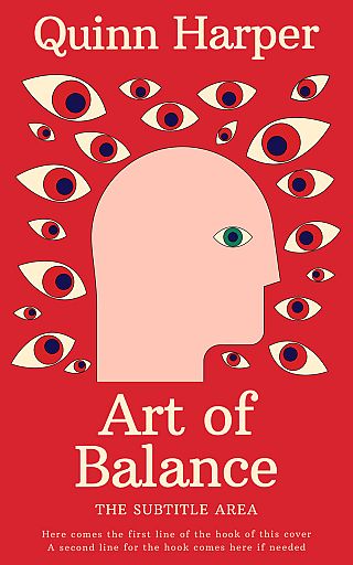 3D mockup of Alizarin Crimson #35364 - Premade Abstract Book Cover | BookCoverZone