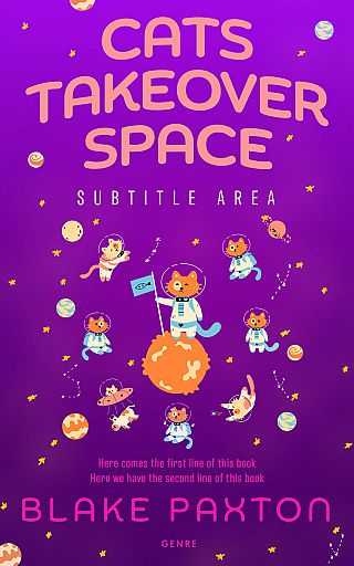 3D mockup of Purple #50015 - Premade Children Book Cover | BookCoverZone